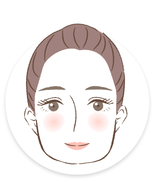 下膨れ四角い輪郭